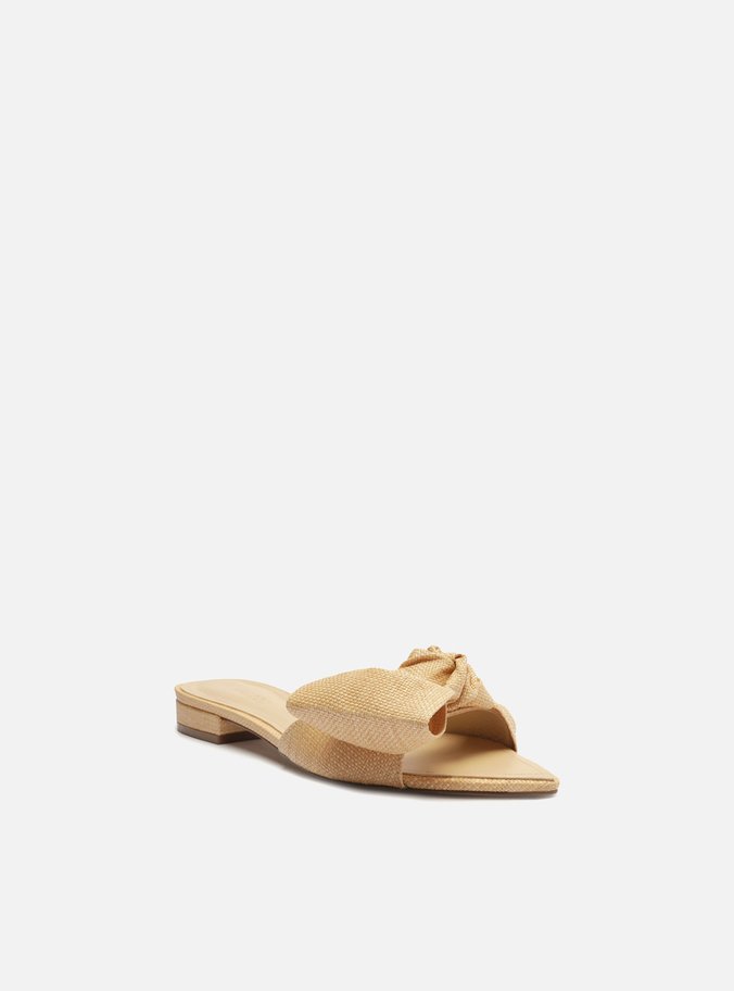 Sandália Rasteira Natural Maxi Laço