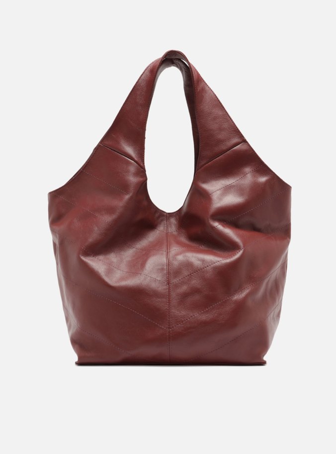 Bolsa Hobo Vermelha Couro Ísis Grande