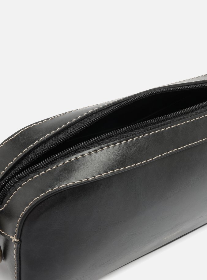 Bolsa Baguete Tiracolo Preta Pequena