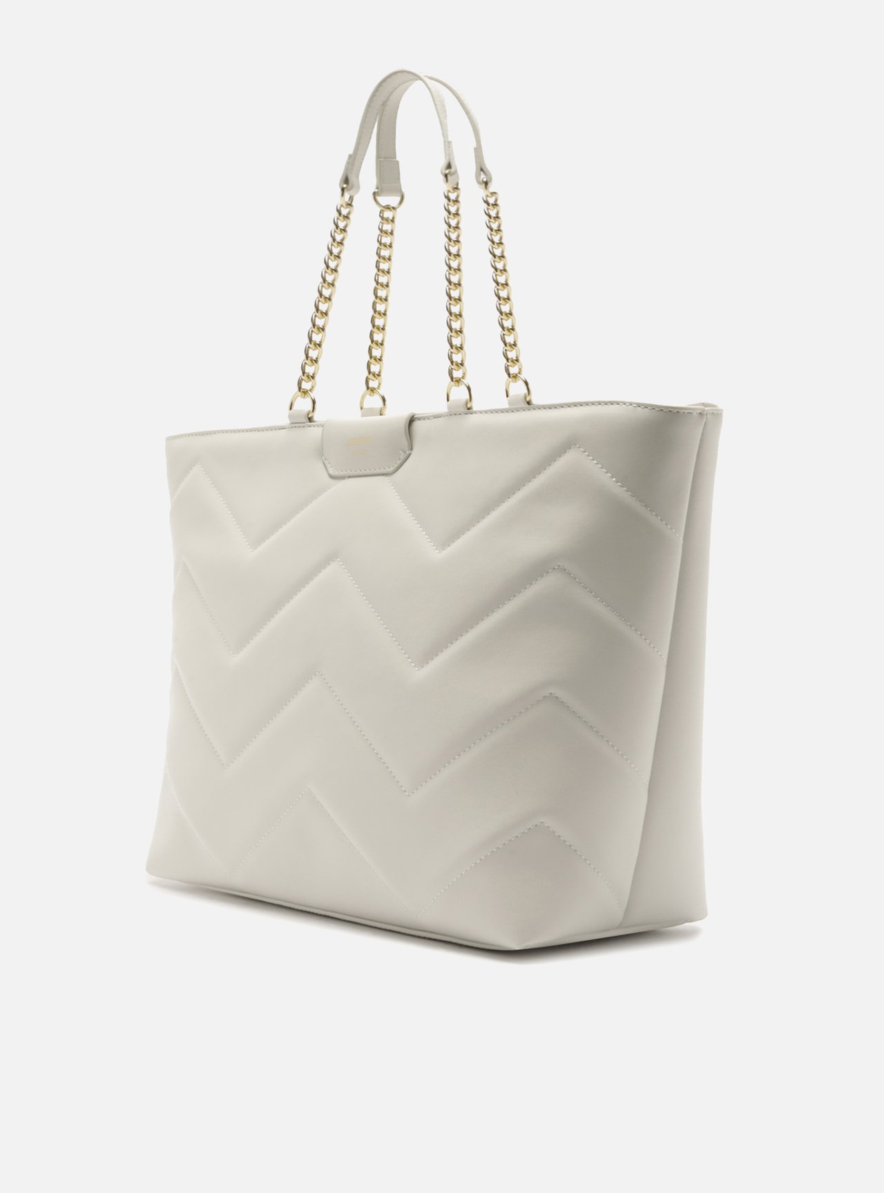 Bolsa Shopping Branca Grande Matelassê Alça Corrente — foto 2
