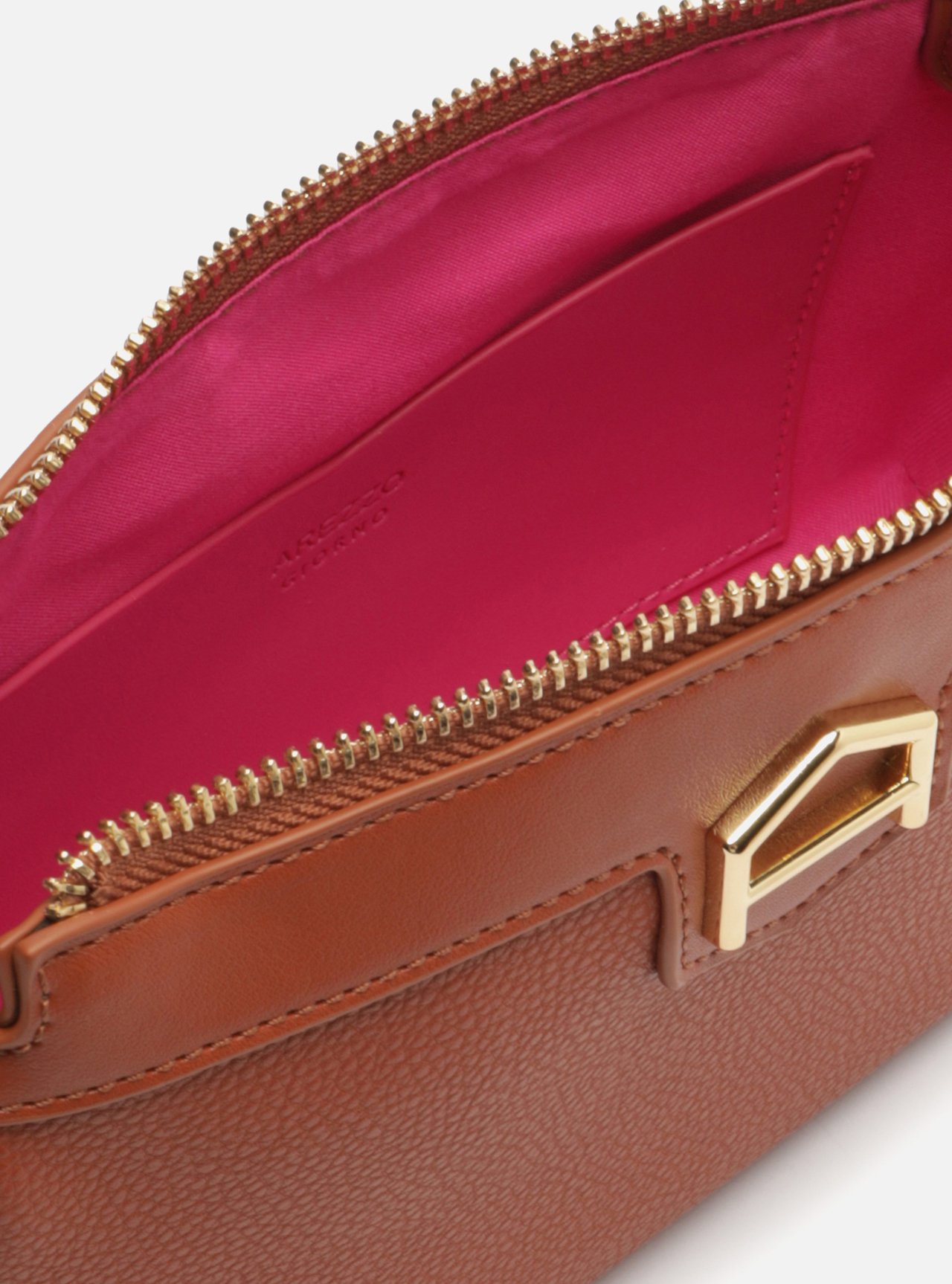 Bolsa Tiracolo Marrom Corrente Dourada — foto 4