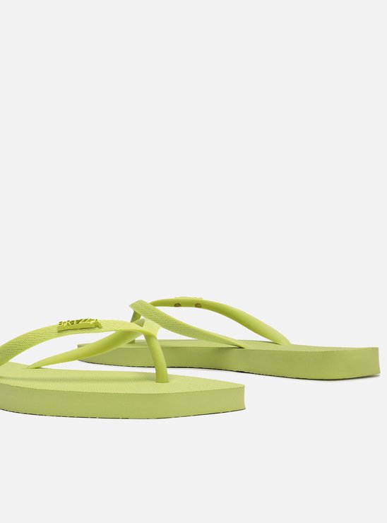 Chinelo de Dedo Verde Bico Quadrado Tiras Brizza