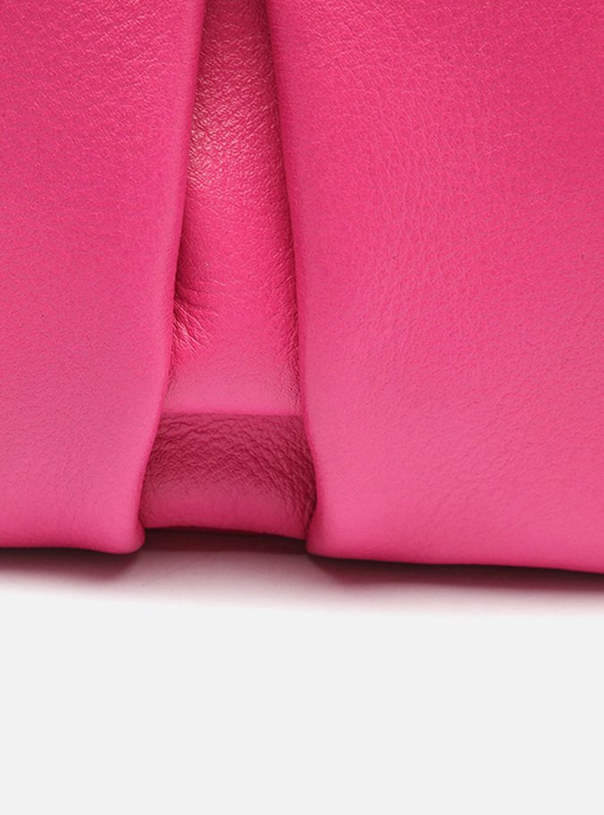 Bolsa Tiracolo Rosa Couro Piera Média