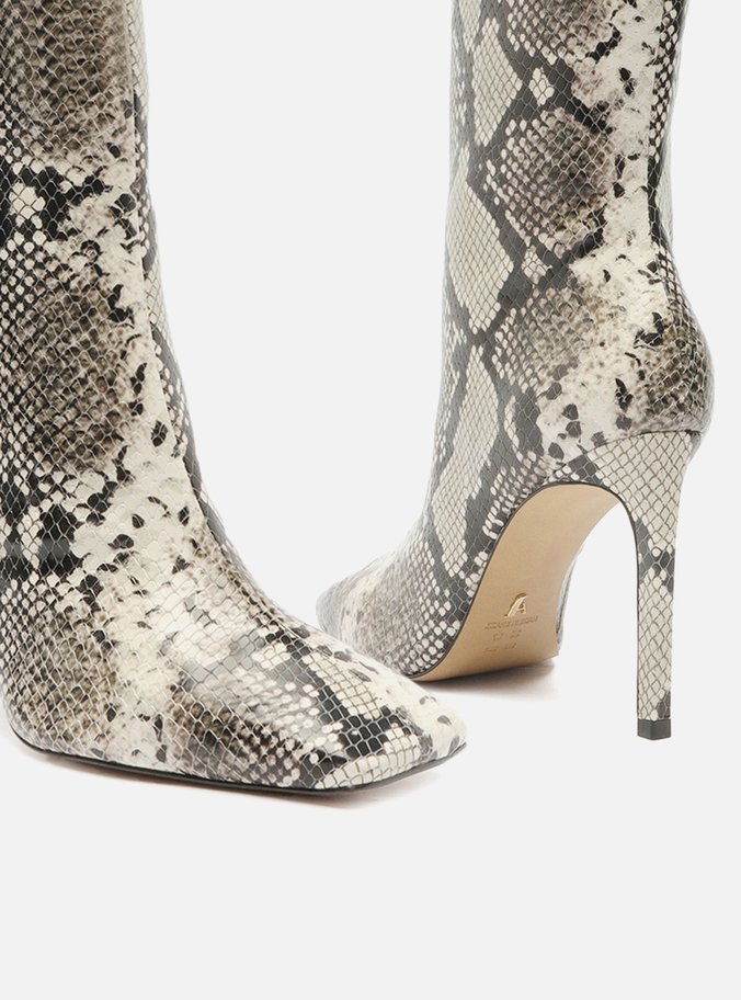 Bota Snake Cano Médio Bico Quadrado