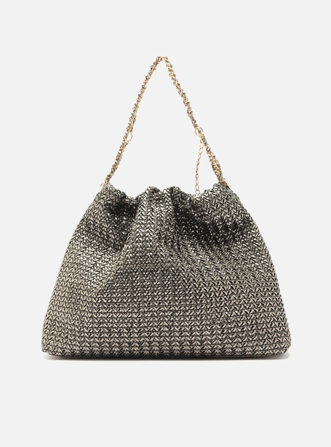 Bolsa Hobo Cinza Trama Esther Grande