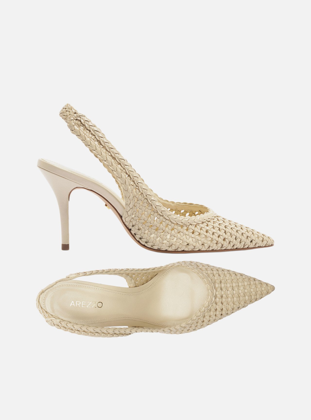 Scarpin Off-White Tressê Salto Médio Slingback — foto 5
