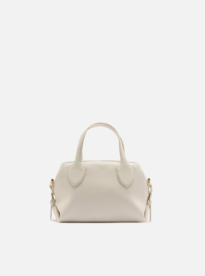 Bolsa Tote Off-White Texturizada Pequena Fivelas
