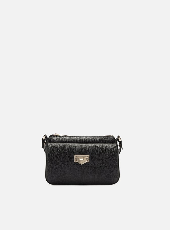 Bolsa Tiracolo Preta Pequena Encaixe Metal