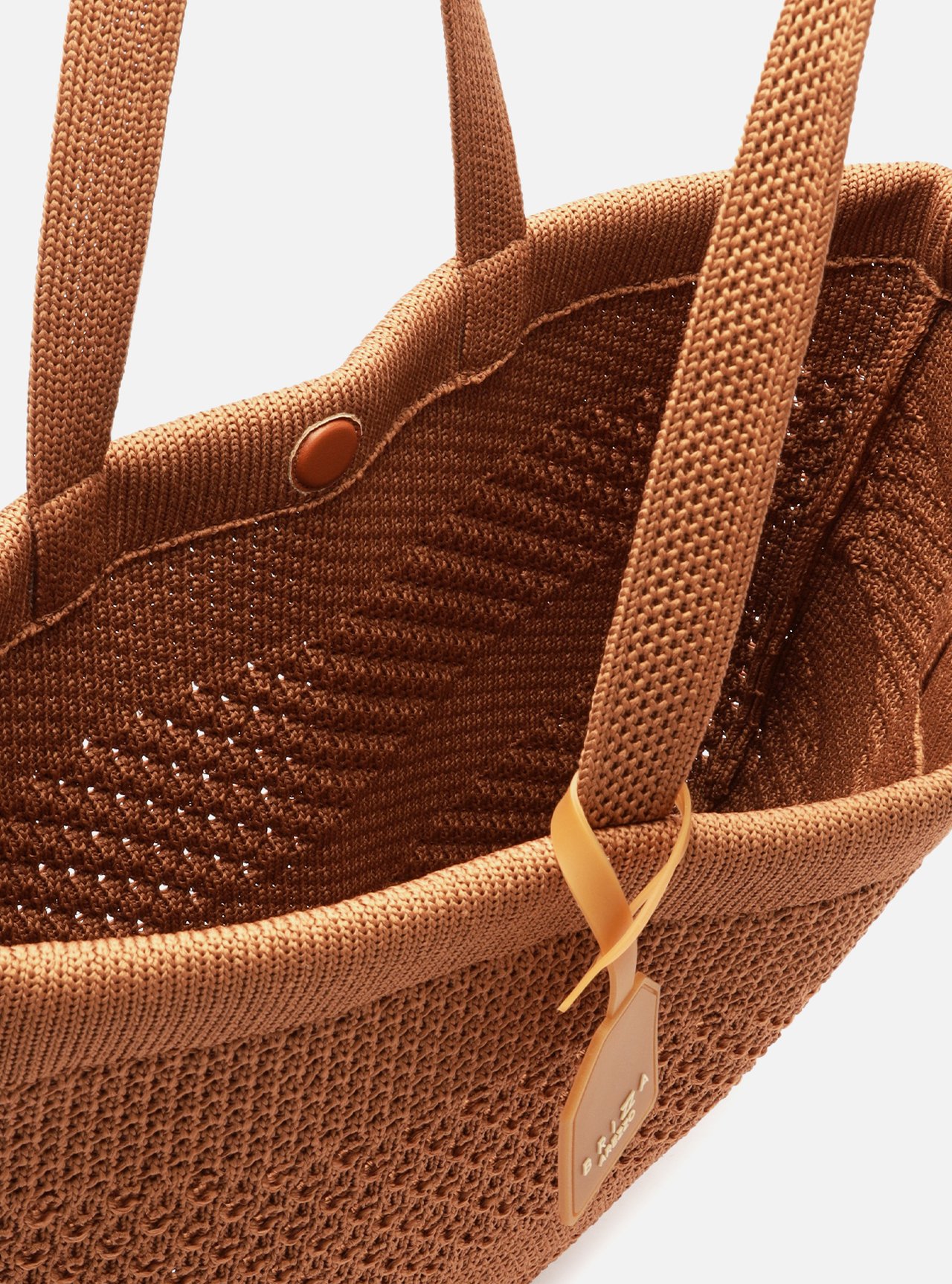 Bolsa Shopping Marrom Crochê Grande Camille — foto 4