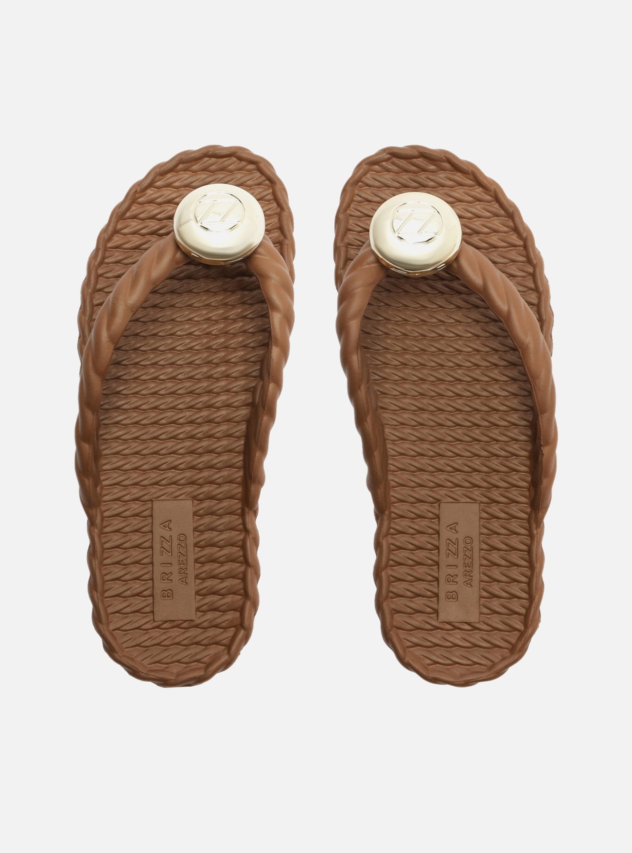 Chinelo Marrom Marrocos Metal Brizza — foto 3