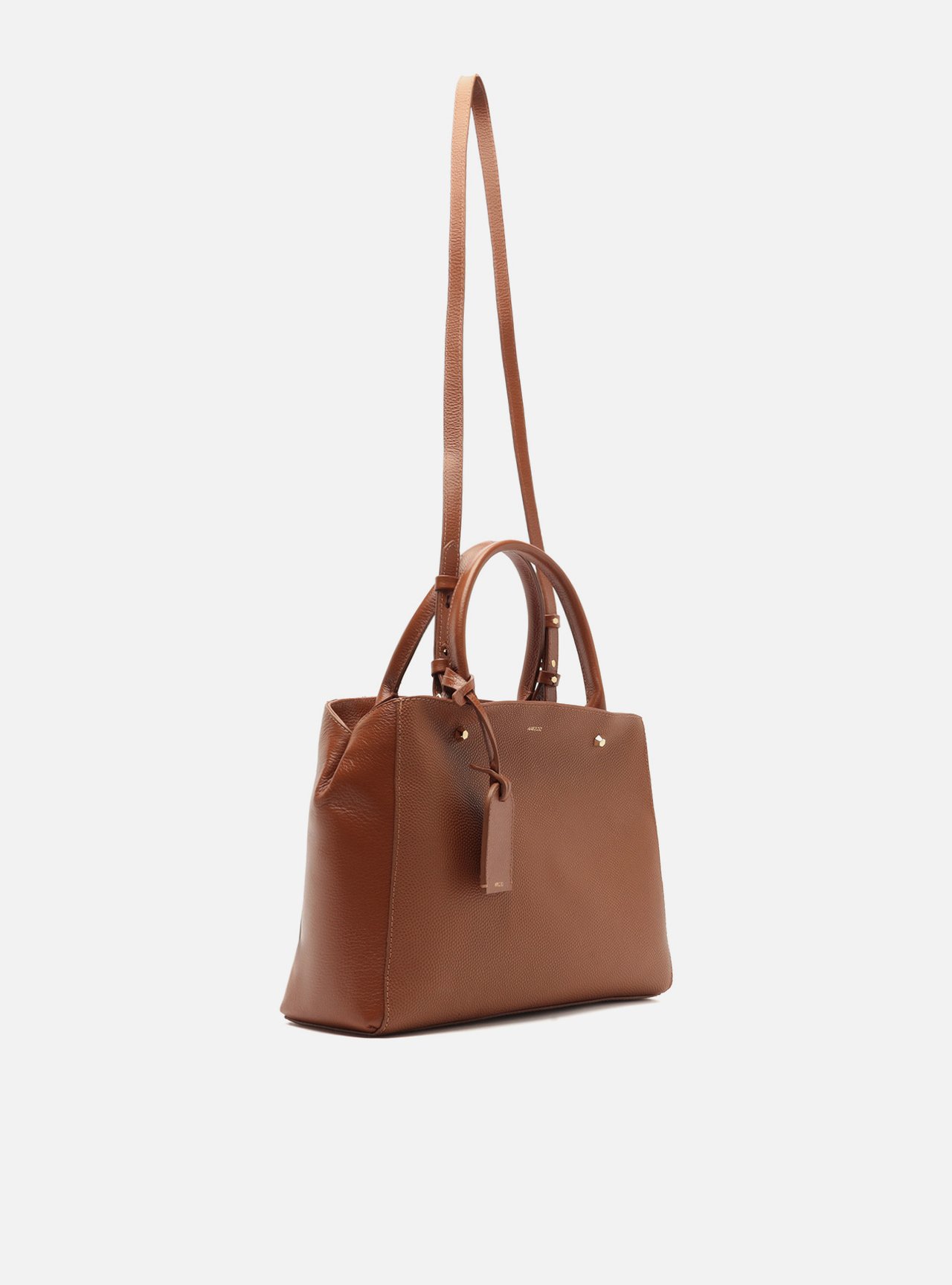 Bolsa Tote Marrom Couro Bella Média — foto 5