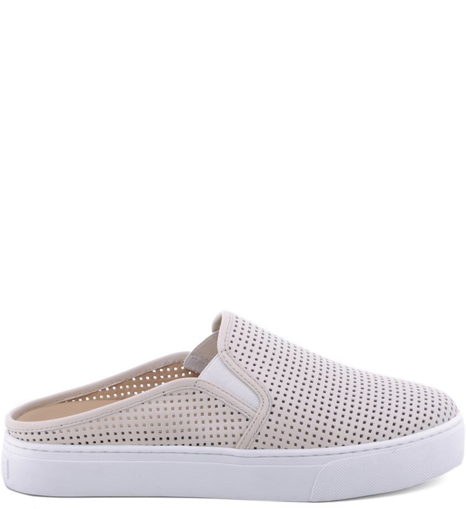 Slip-on Open-Back Couro Off-White