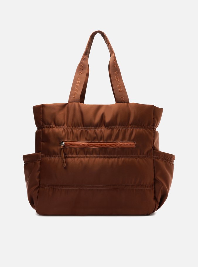 Bolsa Shopping Marrom Nylon Gigi Sporty Grande