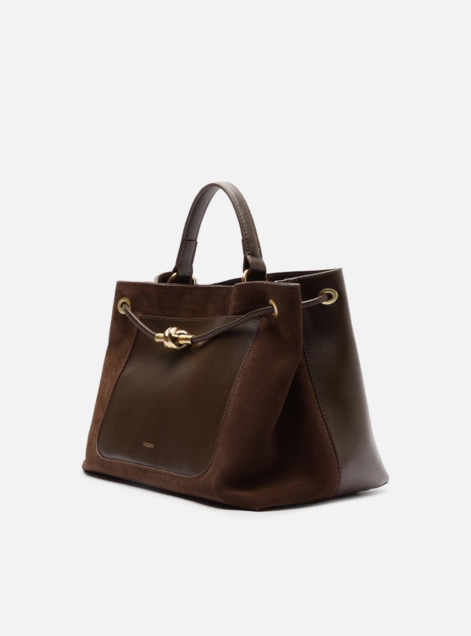 Bolsa Tote Marrom Couro Helena Grande