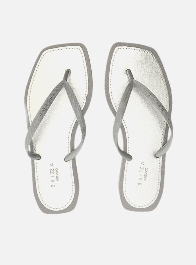 Chinelo de Dedo Prateado Square Recouro Brizza