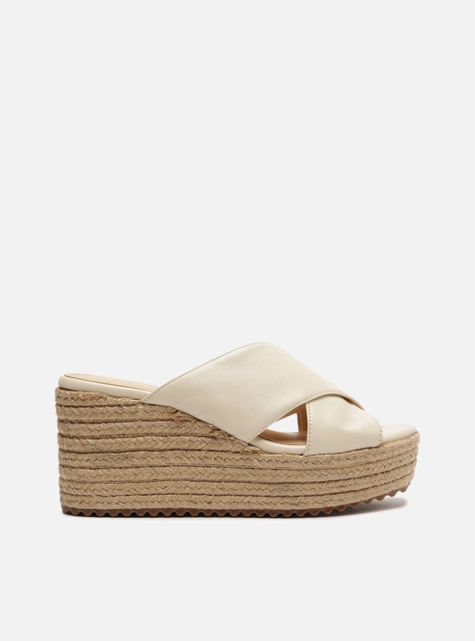 Sandália Plataforma Natural Palha Off-White