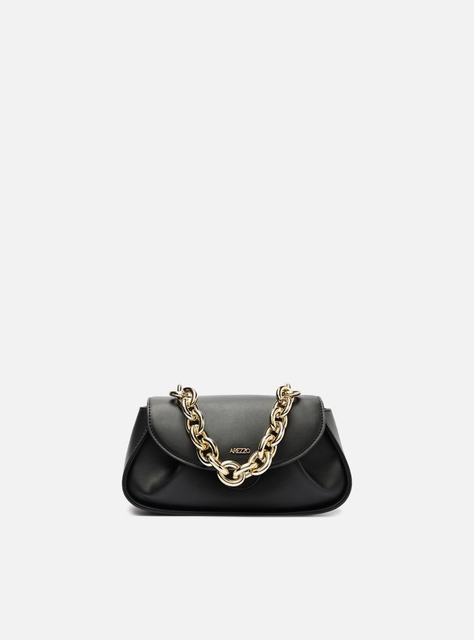 Bolsa Tiracolo Preta Pequena Corrente