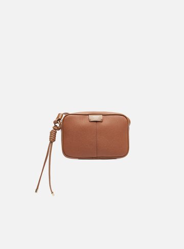 Arezzo — Bolsa Tiracolo Marrom Pequena Metais