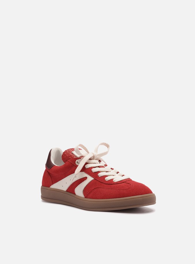 Tênis Vermelho Camurça Amarração Retrô