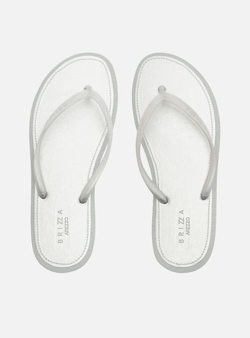 Arezzo — Chinelo de Dedo Metalizado Prata Brizza