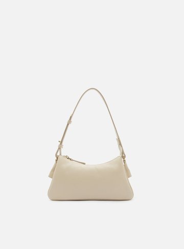 Arezzo — Bolsa Shoulder Off White Couro Pequena