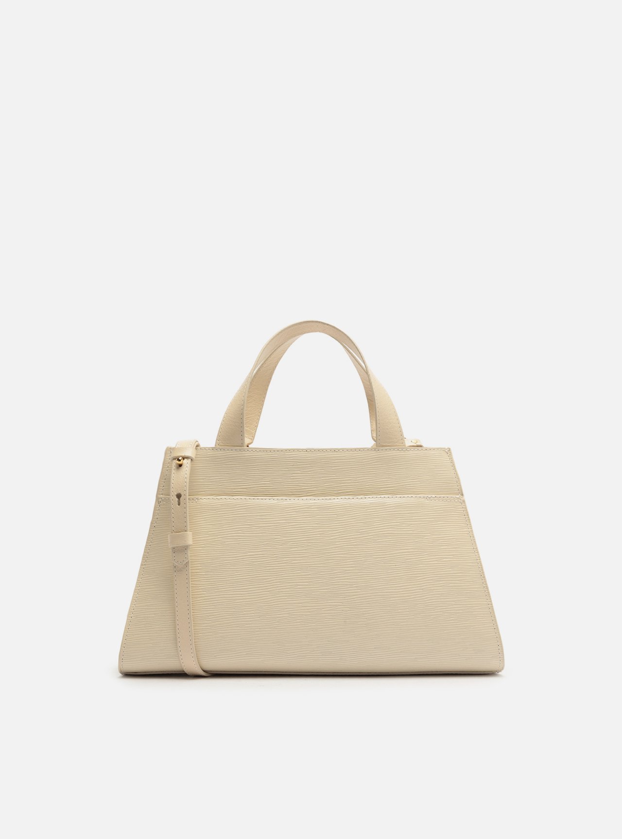 Bolsa Tote Branca Couro Jeni Média — foto 3
