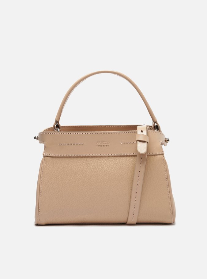Bolsa Tiracolo Bege Couro Gisele Média