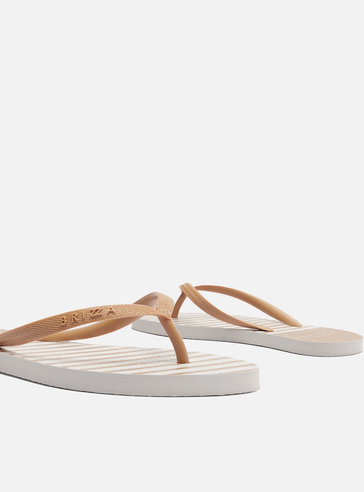 Chinelo Marrom Listras Brizza — foto 4