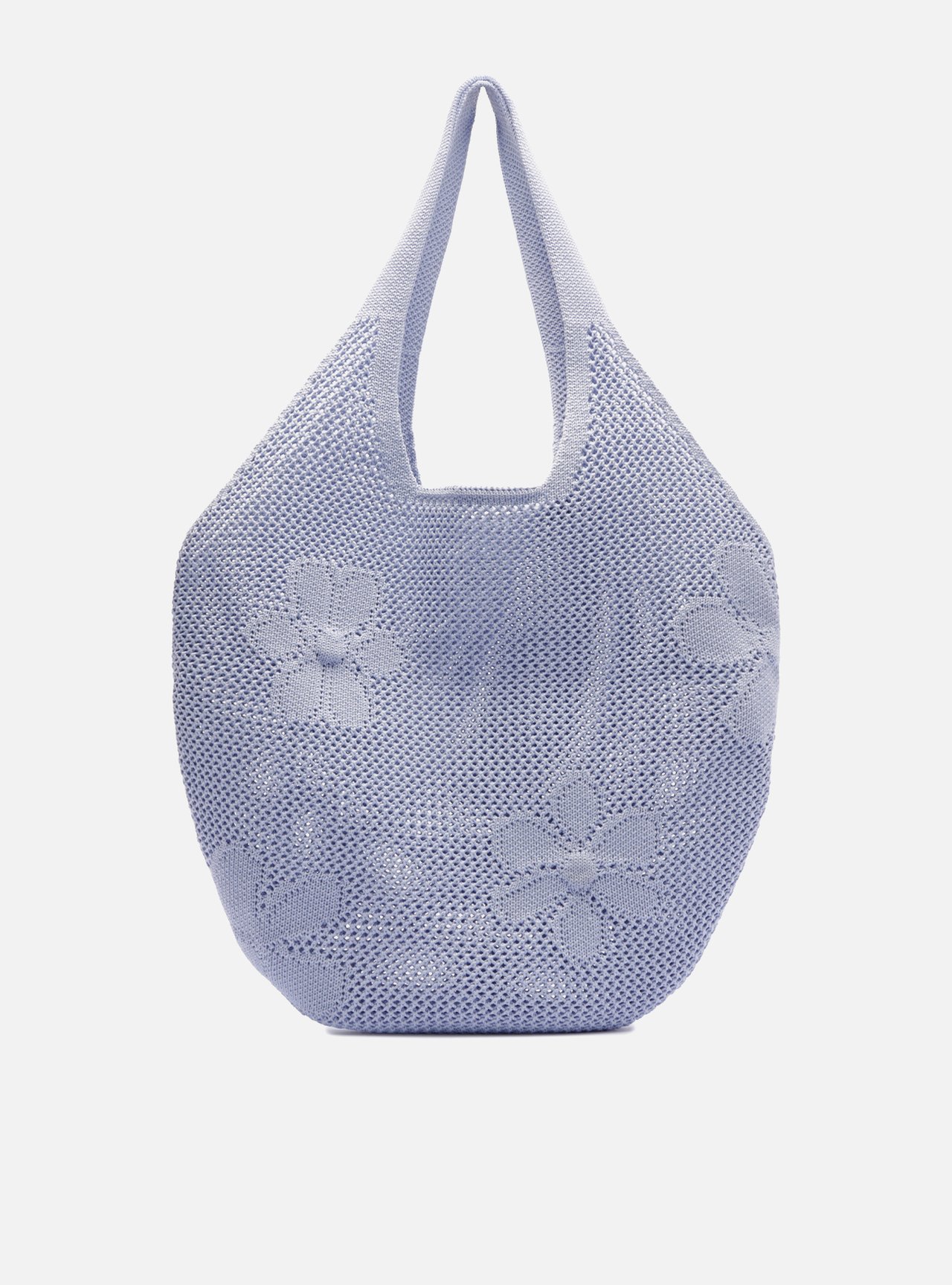 Bolsa Shopping Azul Crochê Grande Brizza — foto 3