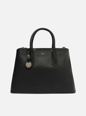 Bolsa Tote Preta Giorno Grande Bag Charm