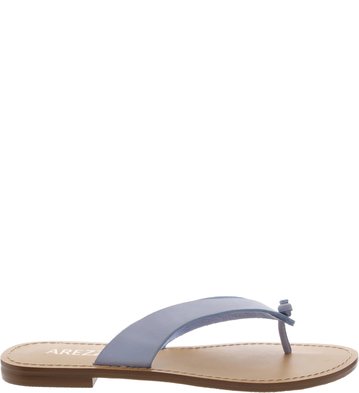 Chinelo Couro Gaivota Crystal Blue