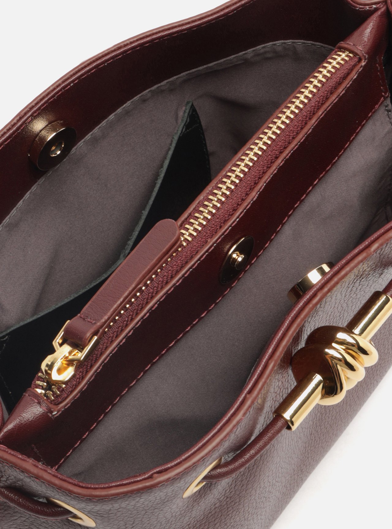 Bolsa Tiracolo Preta Couro Pequena Tressê Metais — foto 4
