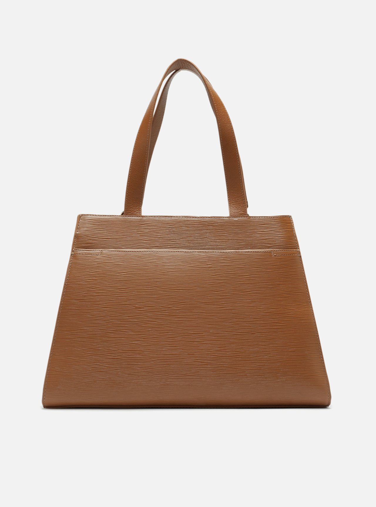 Bolsa Shopping Marrom Couro Grande Metal Barbicacho — foto 3