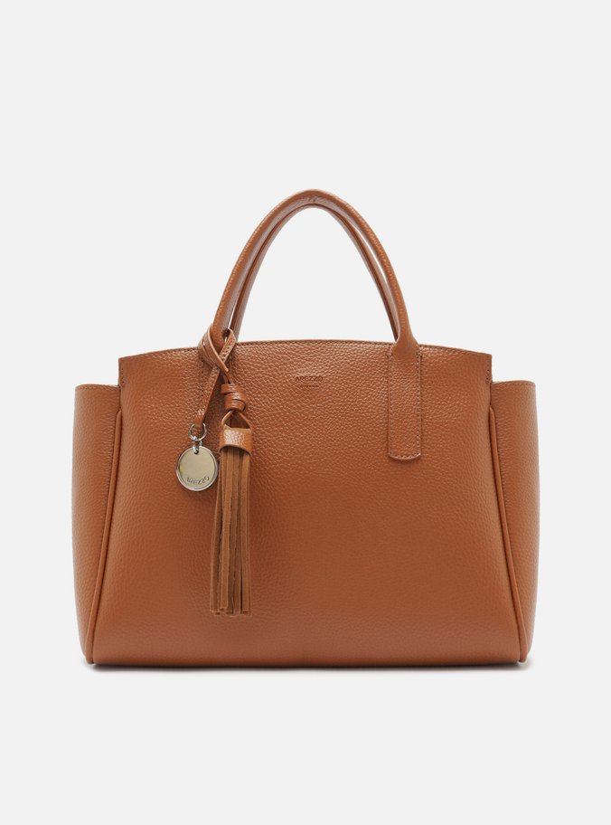 Bolsa Tote Caramelo Textura Grande Charms