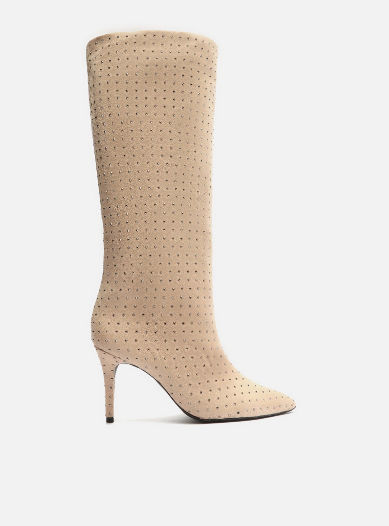 Bota nude shop cano alto