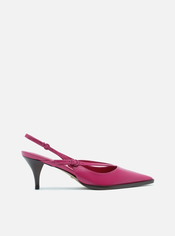 Scarpin Rosa Salto Baixo Tiras