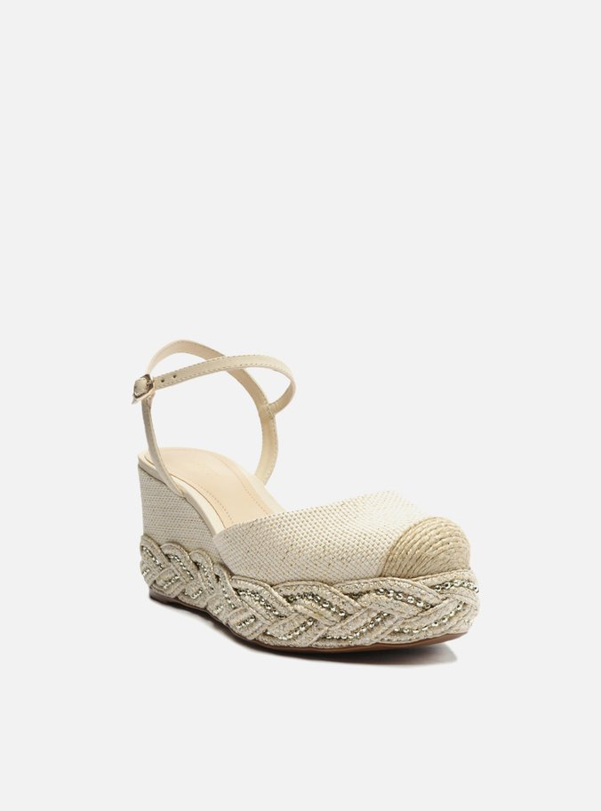 Sandália Espadrille Off-White Tramada Strass