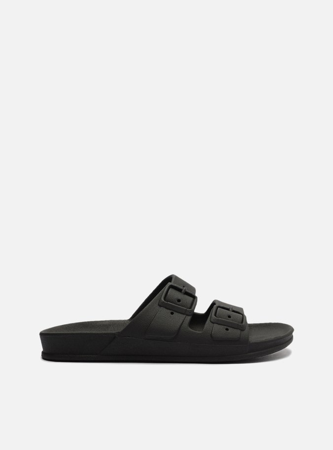 Chinelo Slide Preto Fivelas Brizza
