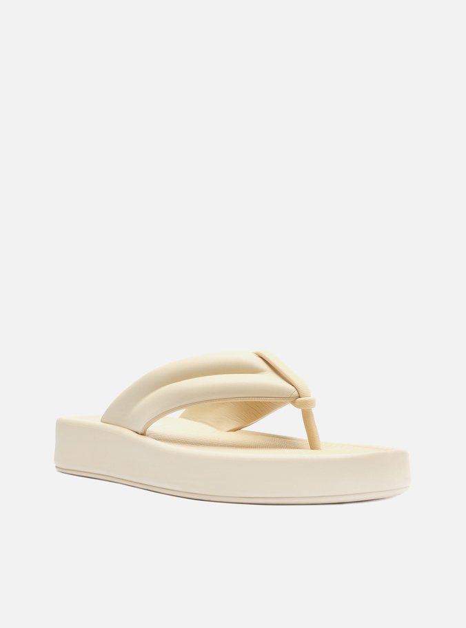 Sandália Off-White Tiras Largas Flatform Kim Flex