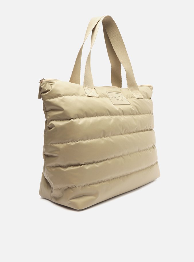 Bolsa Shopping Nude Nylon Puffer Grande