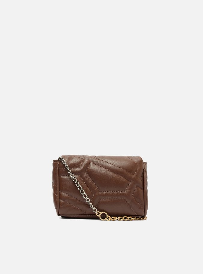 Mini Bag Tiracolo Marrom Escura Couro Emma