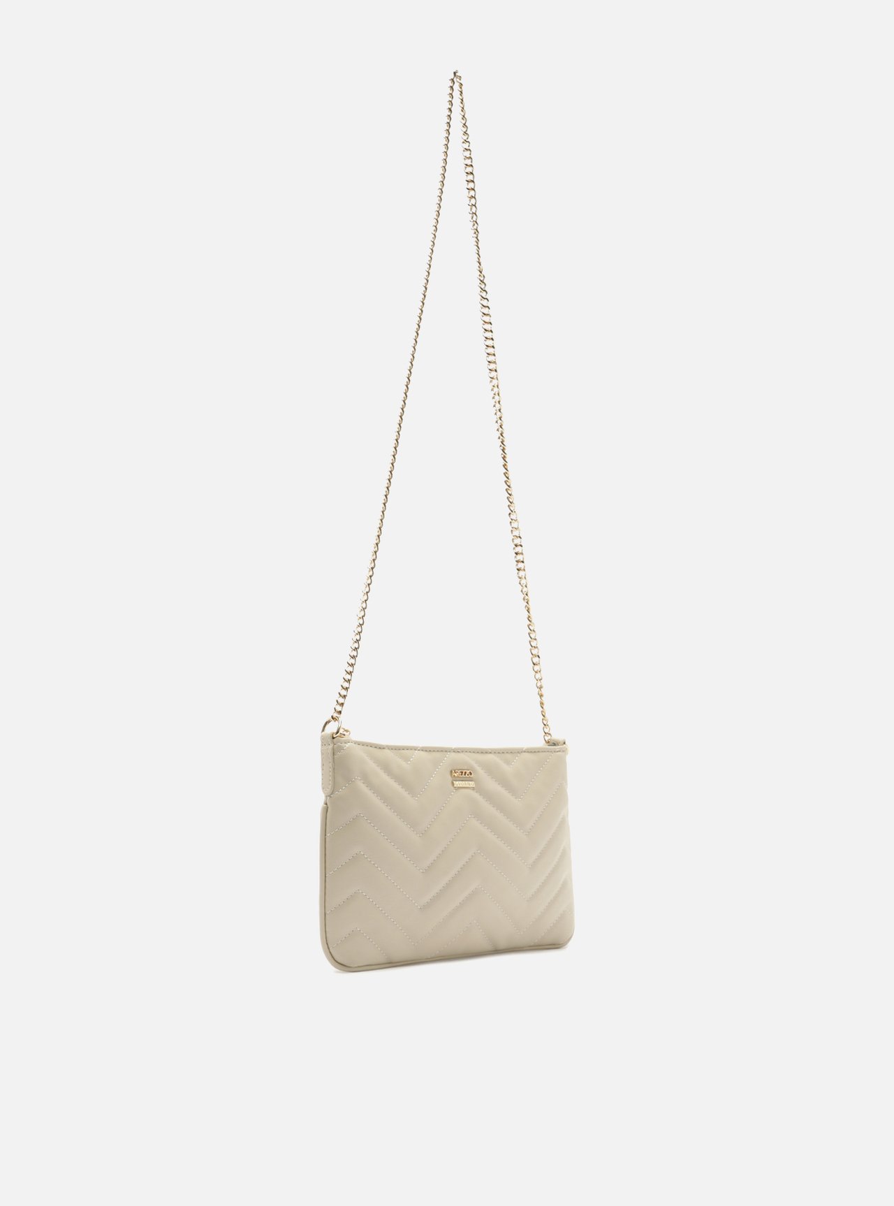 Bolsa Tiracolo Branca Matelassê Pequena Corrente — foto 5