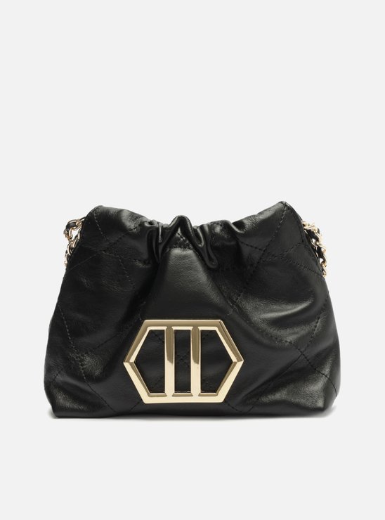 Bolsa Tiracolo Preta Couro Esther Pequena