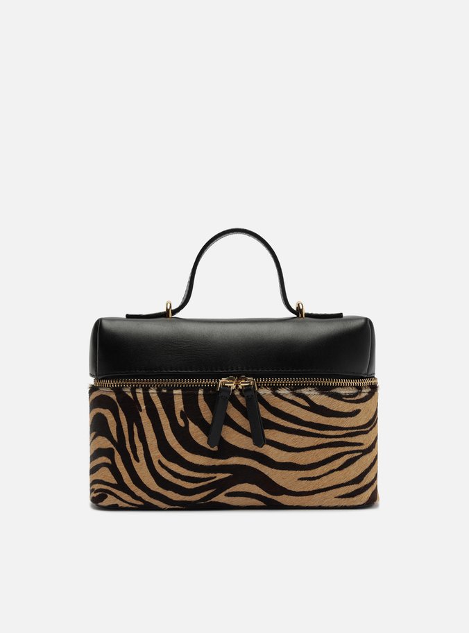 Bolsa Tiracolo Animal Print Couro Média