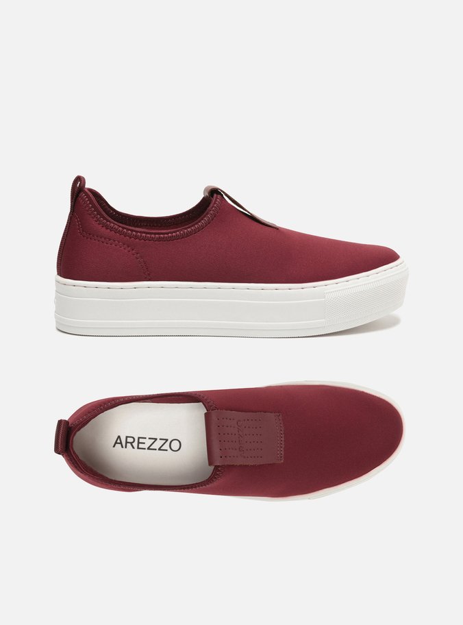 Tênis Flatform Vermelho Slip On