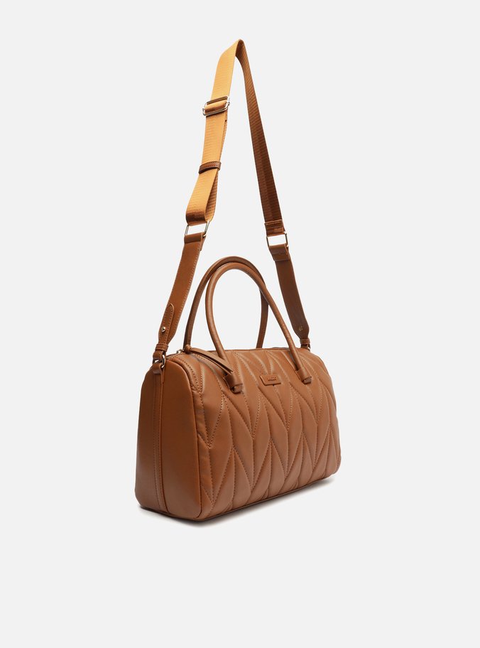 Bolsa Tiracolo Marrom Matelassê Média