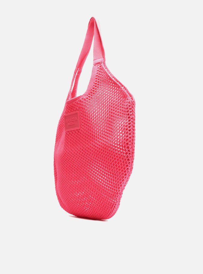 Bolsa Shopping Rosa Crochê Mayra Grande