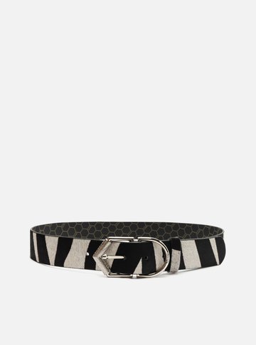 Cinto Animal Print Médio Fivela Bimetal