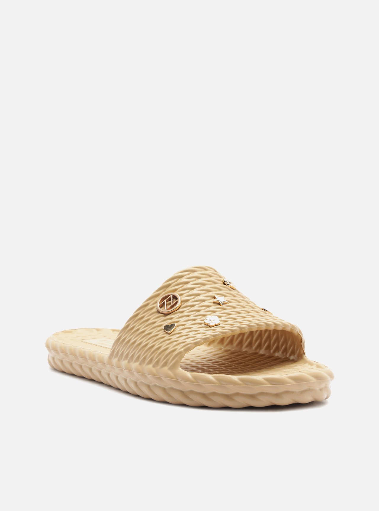 Slide Nude Flatform Tressê Metais Brizza — foto 2