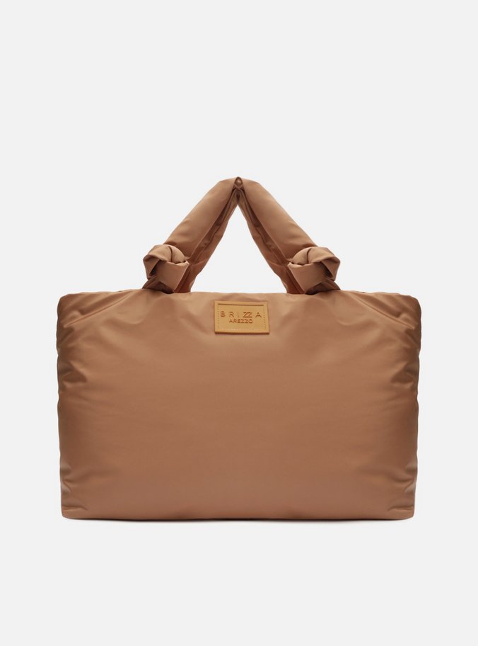 Bolsa Shopping Marrom Nylon Bella Grande
